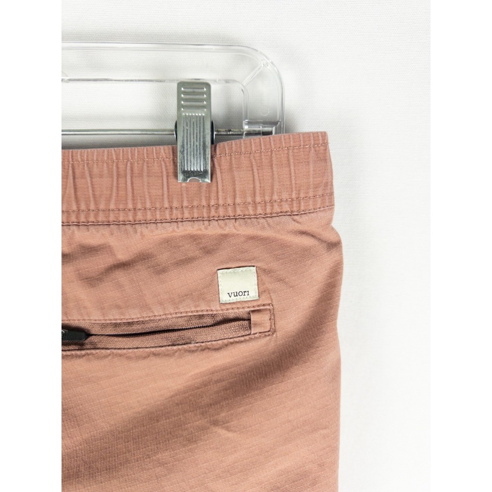 Vuori Mens M Ripstop Climber Pants Pink Salmon Organic Cotton Zip Pocket - Picture 4 of 8
